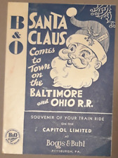 B&O RR Railroad Santa Claus Comes To Town Brochure Pittsburgh 1940s  B2-116 picture