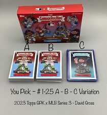 UPDATED 2023 Topps GPK x MLB Series 3 David Gross- YOU PICK Cards 1-25 A, B, C picture