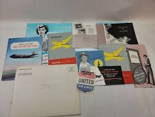 COMPLETE Vintage 1947-48 United Airline MAINLINER Flight Information Luggage P2 picture