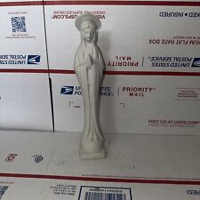 Lefton Vintage Praying Virgin Mary Statue Bisque Figurine White 8”Tall Japan1048 picture