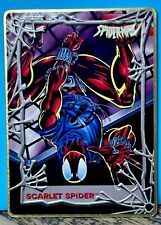RARE SPIDER-MAN MARVEL METAL CARD Spider-Man /12000 Scarlet Spider SP GOLD 90’s picture