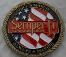 * US Marine Corps Challenge Coin Semper FI USMC Core Values Marine Collectible picture