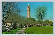 Baton Rouge LA-Louisiana, L.S.U Campus Scene, Campanile Vintage Postcard picture