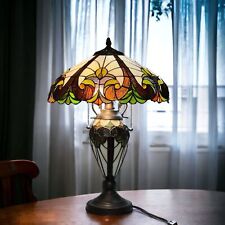 Tiffany Style Lamp 24 Inch Tall Table Lamp in Black White (Shade 16