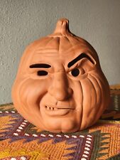 Vtg SCIOTO Terracotta JACK-O-LANTERN Lighted Halloween PUMPKIN Anthropomorphic picture
