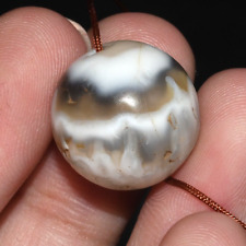 Genuine Ancient Greco Bactrian Banded agate Stone Bead in good Condition picture