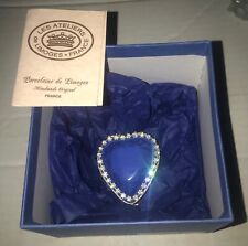 LES ATELIERS DE LIMOGES BLUE DIAMOND HEART TITANIC: FOX & PARAMOUNT: TRINKET BOX picture