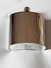 Sheffield Pewter Craft. 6oz kidney shaped plain pewter hip flask .   picture