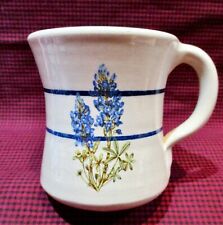 Hand Turned Bluebonnet Pottery Coffee Mug by Yesteryears,Marshall TX~Diner Style picture