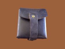 ORIGINAL WWII ITALIAN MILITARY BLACK LEATHER CARCANO AMMO 2 CLIP POUCH picture