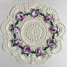 *New* Carnation Rose Flower Crochet Doily Handmade **Assorted Colors to Choose** picture