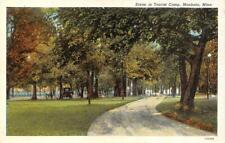 MANKATO, MN Minnesota  TOURIST CAMP SCENE Family Picnic  c1930's Linen Postcard picture