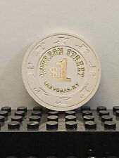 1.00 Chip from the Bourbon Street Casino Las Vegas Nevada H&C White picture