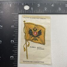 Vtg c 1910s RUSSIA ROYAL STANDARD Flag Cigarette Tobacco Country Silk 20NP picture