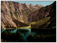 Germany, Upper Bavaria, Obersee vintage photochrome, photochromy, vintage p picture