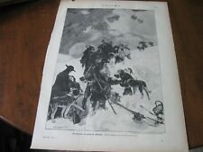  SALE  1898 Art Print - SAINT BERNARD Dogs as Mountain RESCUE DOG St. picture