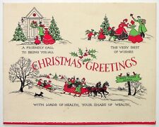 Vintage Friendly Call To Bring You All Christmas Greetings Holiday Card picture