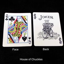 Queen Clubs / Spades - Mis-Indexed - OFFICIAL - Joker Bicycle Gaff Playing Card picture