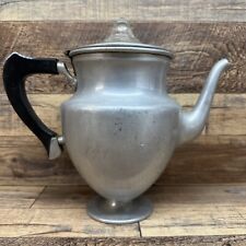 Vintage Aluminum  Percolator Coffee Pot Glass Top 8 Cup TARNISHED picture