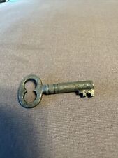 Vintage Old Ornate Open Barrel Antique Skeleton Key Approx 1.5”  With Tag # 7 picture