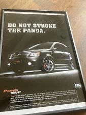 Framed Print Fiat Panda 100HP Black Magazine Picture Advert Man Cave Wall Art b picture