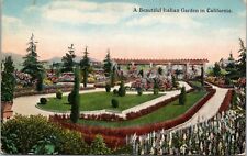postcard  A Beautiful Italian Garden in California picture