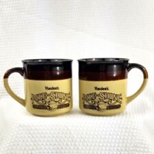 2 VTG 1989 HARDEES Rise and Shine Homemade Biscuits Ceramic Coffee Mugs LAST SET picture