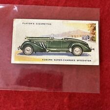 1937 Player “Motor Cars” AUBURN SUPER-CHARGED SPEEDSTER Tobacco Card #5   F Cond picture