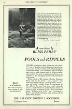 VINTAGE BOOK ADVERTISEMENT: POOLS AND RIPPLES BY BLISS PERRY - 1927 - W/PHOTO picture