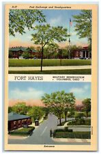 c1920 Post Exchange & Headquarters Fort Hayes Entrance Columbus Ohio OH Postcard picture