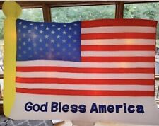 Gemmy Airblown Inflatable 6 x 8 Ft American Flag God Bless America Patriotic New picture