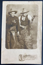 Mint USA RPPC Postcard Cowboys Shooting Nemecks Crescent Studio picture