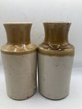 2 Old Stoneware Jars/ Pots, Blacking Pots picture