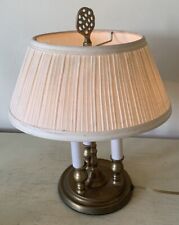 Vintage Brass Triple Candlestick Table Parlor Lamp Mid Century 13” Tall picture
