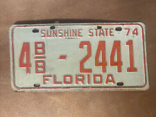 1974 Florida License Plate # 4B/B - 2441 Pinellas County picture