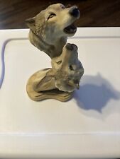 MCSI Wolf Sculpture  Howling Wolves Integrity Quality Imagination 2003 - 9 3/4” picture