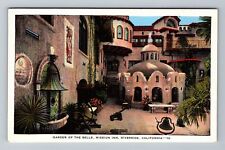 Riverside CA-California, Mission Inn, Garden Of The Bells Vintage Postcard picture