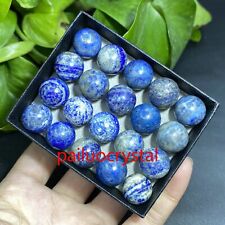 20p Wholesale Natural Lapis Lazuli jasper Ball Quartz Crystal Sphere 15mm+ box picture
