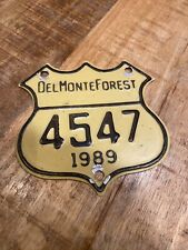 RARE 1989 Del Monte Forest Pebble Beach Auto Car Plate Gate Badge picture