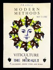 1950 Modern French Viticulture Methods Vintage Wine Tourist Excursions Booklet picture
