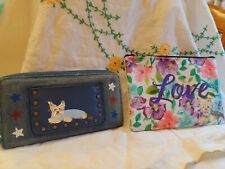 Hand Painted Yorkie painting♡ Wallet Beautiful Yorkshire Terrier Lot  picture
