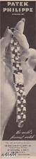 1947 Patek Philippe Woman's Bracelet Watch Photo Ad picture