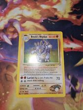 Brock's Rhydon Gym Heroes - Holo Pokemon Card - EX MT picture