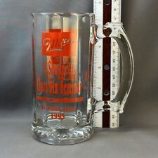 1985 Miller Beer Clear Glass Mug Stein Shoppette Class Six Seminar Fort Worth TX picture