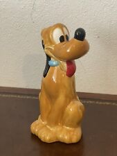 9” Tall Vintage Painted Hollow Ceramic Pluto Statue picture