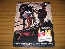 1969 Vintage Ad Marlboro Cigarettes Cowboys and Horses picture