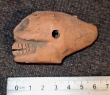 Mexican Pre Columbian  Aztec Maya style SKULL DEATH WHISTLE OCARINA Mexico picture