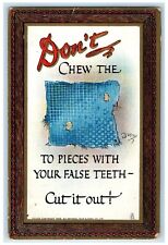 1909 Don't Chew The Towel To Pieces With Your Teeth Cut It Out Tuck's Postcard picture