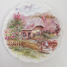 Vintage English Cottage by Royal Osborne Fine Bone China Collector Plate England picture