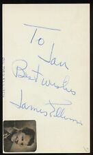 James Ellison d1993 signed autograph auto 3x5 Cut American Actor in Westerns picture
